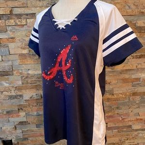 🆑BOGO▪️ATLANTA BRAVES▪️JERSEY TEE SEQUIN - XL